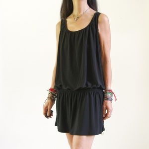 Casual black mini dress